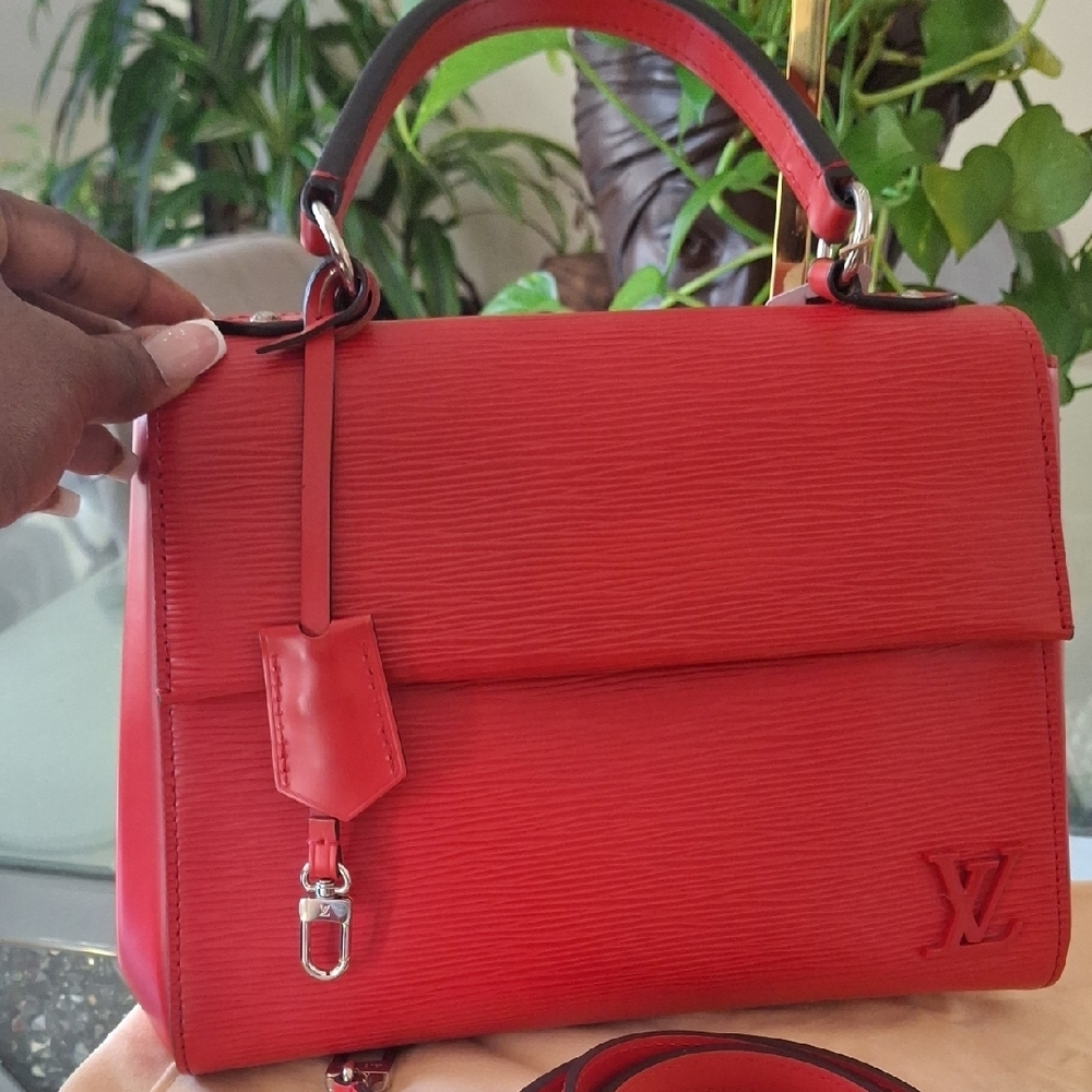 Louis Vuitton Cluny Red Satchel Bag - Picture 13 of 14